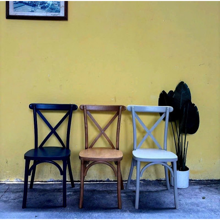 Bistro : Ghế Đơn Lưng Tựa X - Màu Xanh Đen